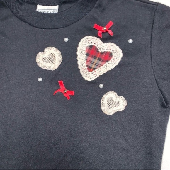 Vintage Christmas Holiday Soft Sweater Dress Tunic Top Size M Embellishments - Picture 2 of 7